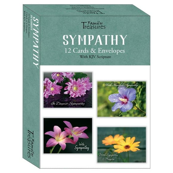 Family Treasures Wholesale 22485X Boxed - Card Sympathy-Dewdrops - Box of 12