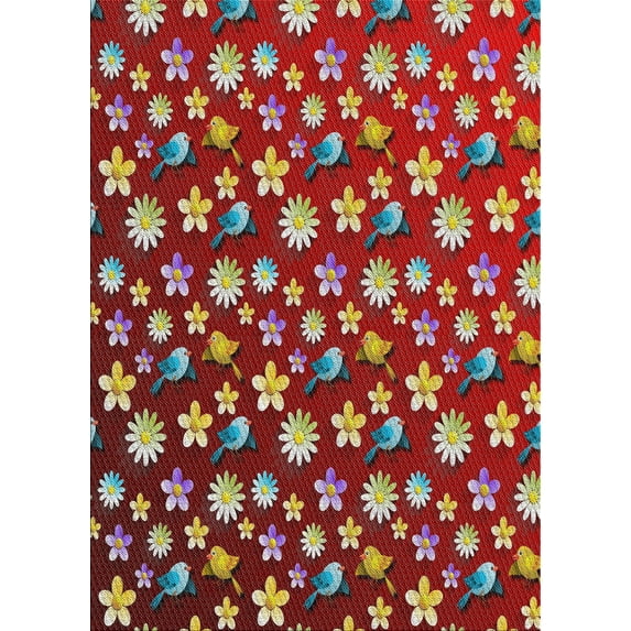 Ahgly Company Indoor Rectangle Patterned Red Novelty Area Rugs, 2' x 5'