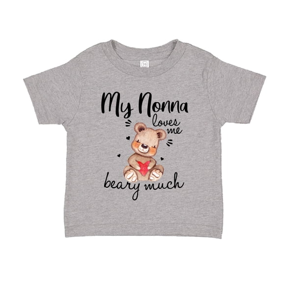 My Nonna Loves Me Beary Much Toddler T-Shirt 2T Athletic Heather