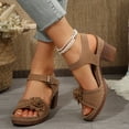 thumbnail image 4 of VEKDONE Gladiator Sandals Women Fashion Women Casual Round Head Comfy Sandals Beach Casual Sandals Shoes, 4 of 9