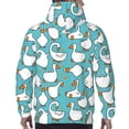 thumbnail image 7 of Picia Cartoon Funny Goose Pattern Casual Men's Hoodie - Lightweight Hooded Sweatshirt with Kangaroo Pocket, Comfortable Pullover for Everyday, Travel-Large, 7 of 7