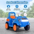 thumbnail image 4 of OLAKIDS Ride on Car, 6V Electric Toy for Kids with Radar, Rocket, MP3, USB, Horn, Power Display, Headlight, 4-Wheeler Battery Powered Quad Gift for Toddlers Boys Girls Age 3+, 4 of 7