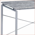 thumbnail image 4 of Desks, Industrial Writing Desk with Wood Top & Metal Sled Base, Grey & Silver | Grey+Silver | Wood+Metal, 4 of 5