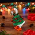thumbnail image 5 of Bfogop Christmas Mini Desk Goose Outfit 7 Inch Silly Goose Statue Costume Mini Hat and Xmas Clothes Winter Christmas Table Key Holder Decor for Magnetic Duck Statue Desk Key Holder Decor, 5 of 6