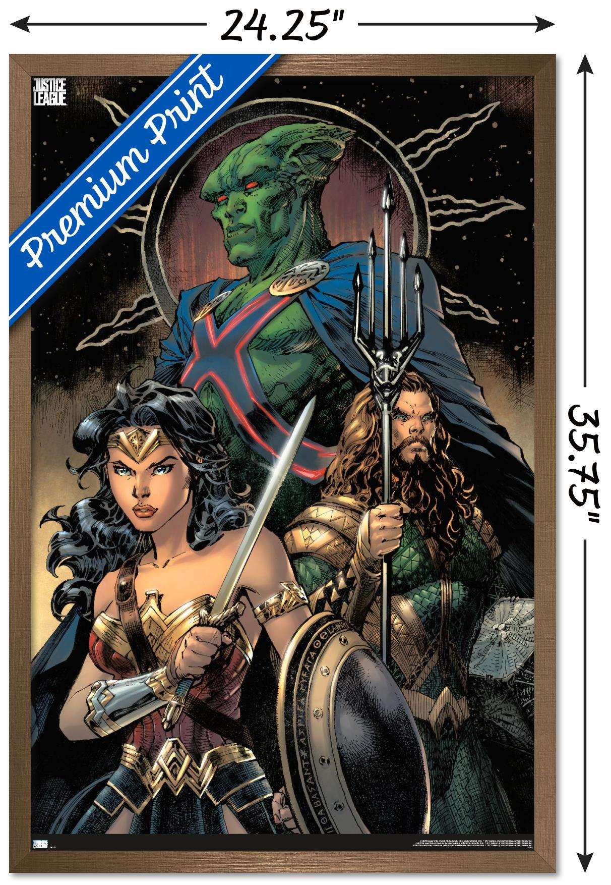 DC Zack Snyder's Justice League - Jim Lee Variant Wall Poster, 22.375" x 34", Framed