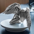 thumbnail image 5 of Adorno de escritorio de resina para mujer, escultura arrodillada con alas de Ángel, decoración de mesa, decoración artística de escritorio, 5 of 5