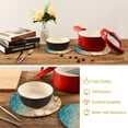 thumbnail image 6 of SKYSONIC Summer Beach Conch Pot Holders Trivets, 2 Pcs Heat Resistant Trivets,Tropical Palm Leaf Cotton Thread Weave Mats for Hot Pads Pans Pot Bowl Teapot for Kitchen Decor, 6 of 7