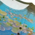 thumbnail image 3 of CLOOCL Women Blouse Water Lilies Oil Painting 3D Printed T-Shirt Plus Size Art Clothing, 3 of 6
