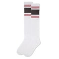 thumbnail image 3 of MeMoi Women's Ribbed Retro Athletic Stripe Knee High Socks - Mens - Male, 3 of 6
