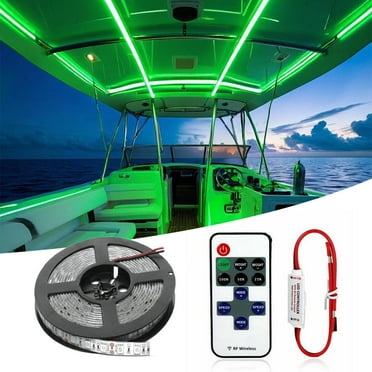 IHNZCB RV Awning Camper 16ft Green Beam Color Changing LED Strip Light Kit, 5M Lights US Stock