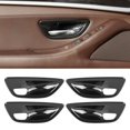 thumbnail image 1 of Embellecedor de manija de puerta, 4 piezas, estilo fibra de carbono, para BMW, construcción resistente, 1 of 9
