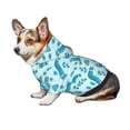 thumbnail image 7 of Fotbe Winter Warmth Blue Knitted Print Small Dog Sweater Hoodies Pet Grey Hooded Soft Fleece Sweatshirts with Pocket Fall Winter Puppy Cat Sweaters Warm Clothes-Medium, 7 of 7