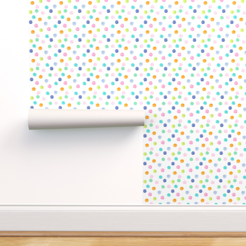 Peel-and-Stick Removable Wallpaper Polka Dots Nursery Decor Summer Dot