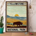 thumbnail image 1 of Funny Tin Sign Yellowstone National Park Bar Cafe Living Room Kitchen Home Decoration 12x16 Inches, 1 of 4