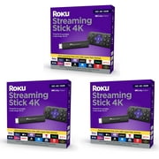 3 Pack Roku Streaming Stick 4K Streaming Device HDR, Dolby Vision