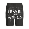 thumbnail image 4 of Picia Travel The World1 Pajama Shorts for Men, Men's Pajama Bottoms, Sleepwear,Short Pajama Pants-XX-Large, 4 of 9