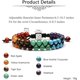 thumbnail image 5 of Pulsera trenzada con cuentas de piedra de yoga con piedras preciosas de cristal curativo de Reiki de 7 chakras, joyería ajustable para mujer, 5 of 5