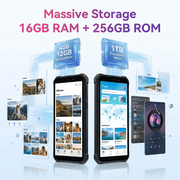 Unlocked Rugged Phone 16GB(4+12expansion)+256GB OUKITEL G5 6300mAh Battery 10W Fast Charging IP68 Waterproof Shockproof Cell Phone For Delivery Personnel Industrial Practitioners Outdoor Users