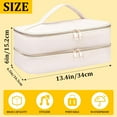 thumbnail image 6 of Aorsher Compatible with Shark Flex Style Hair Dryer Travel Case, Waterproof PU Leather Storage Bag for Travel Salon, Beige, 6 of 6