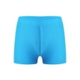 thumbnail image 3 of MSemis Kids Girls Athletic Boxer Shorts for Swimming Dancing Gymnastics Active Boyshorts Light Blue 4, 3 of 5