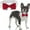 Red, variant on Elegant Dog Bow Tie - Cute Tuxedo Bowtie with Adjustable White Collar for Formal Pets - Perfect for Valentines, Weddings, and Birthdays
