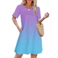 thumbnail image 1 of SEAOPEN Deals Robe Moulante Froncée pour Femmes Manches Courtes Aguichant Robe de Soirée Tissu Extensible Violet,m, 1 of 9