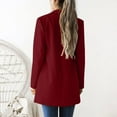 thumbnail image 7 of IROINNID Blazer Jacket for Women Work Blazer Loose Suit Solid Front Open Long Sleeve Business Office Daily Causal Jacket,Burgundy, 7 of 7
