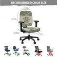 thumbnail image 5 of SCRAWLGOD Bohemian Mandala Paw Stretchable Office Chair Slipcover with Armrest Protector 4 PCS Crease Resistant Desk Chair Cover Breathable Comfy Gaming Chair Cover, 5 of 7