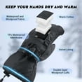 thumbnail image 3 of Atercel Ski Gloves Touch Screen Waterproof Insulation for Men and Women(Black,L), 3 of 8