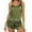 Army Green, variant on Lingerie Pajamas for Women Satin Silky Pjs Set Cami Top and Shorts Sleepwear Soft Nightwear