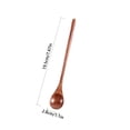 thumbnail image 2 of Wooden Coffee Spoon, Vintage Finished Long Handle, 1 Piece Round Serving Spoon, For Stirring Coffee Tea Mixing Drink Home Kitchen Bar Use, 2 of 2