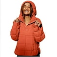 thumbnail image 2 of Women's Quilted Pullover Puffer Jacket Oversized Long Sleeve Hooded Coats Winter Warm Lightweight Outwear with Pocket, 2 of 6