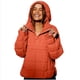 thumbnail image 2 of Chaquetas y abrigos casuales con capucha de manga larga para mujer, chaqueta acolchada tipo jersey de algodón con mangas acolchadas, color liso, abrigo informal de invierno cálido con capucha y bolsil, 2 of 9