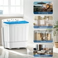 thumbnail image 7 of Dimedeal Portable Twin Tub Mini Washing Machine, Washer & Spinner with Drying Rack & Hangers, Mini Compact Laundry Machine with Spinner, Mini Washer for Dorms, Apartment, 7 of 7