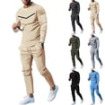 thumbnail image 3 of Men Tracksuit 2 piece set Jogging Sport Pullover T sihirt Streatwear Long sleeve, 3 of 8