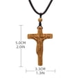 thumbnail image 5 of Loyerfyivos Necklace Men,Sterling Wood Jesus Cross Pendant, Christian Jewelry,Classic Cross Necklace, Ideal Gift for Father, Husband, Brother,Suitable for Christmas, Easter, Baptism,Handcrafted Religi, 5 of 6