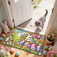 thumbnail image 6 of FEOLGEHLY Happy Easter Door Mat, Bunny Eggs Welcome Doormat for Indoor Outdoor, Spring Floor Mat Non-Slip Washable for Porch Front Door Entrance, 16x24 inch Easter Decorations Door Mat, A, 6 of 7