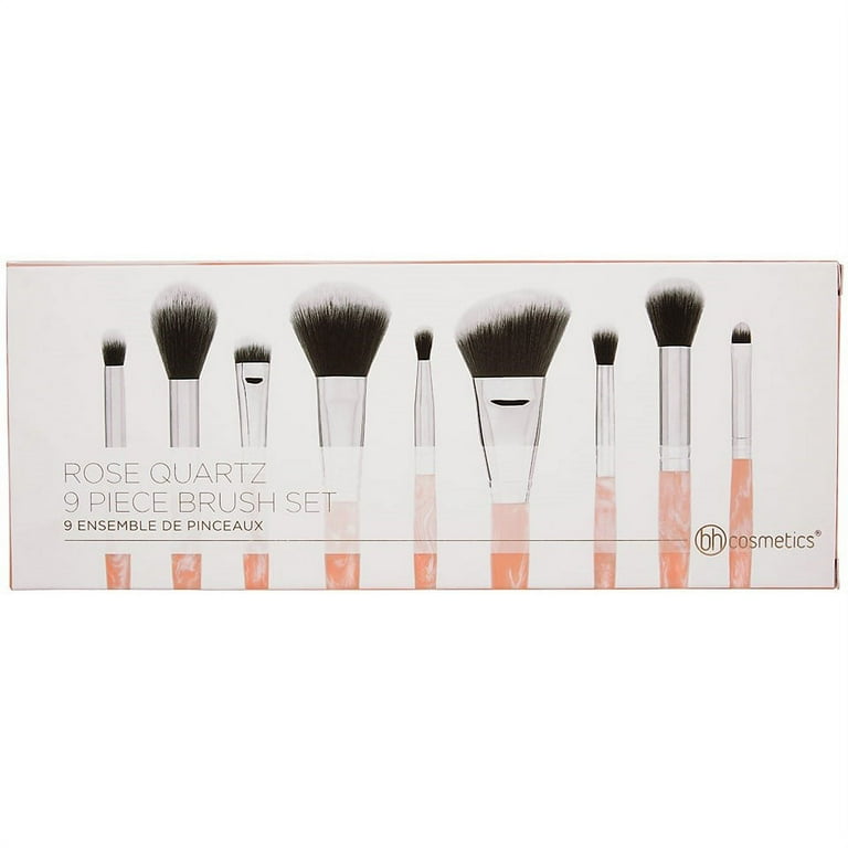 BH Cosmetics Rose Quartz 9 Piece Brush Set - Rose Quartz - Walmart.com