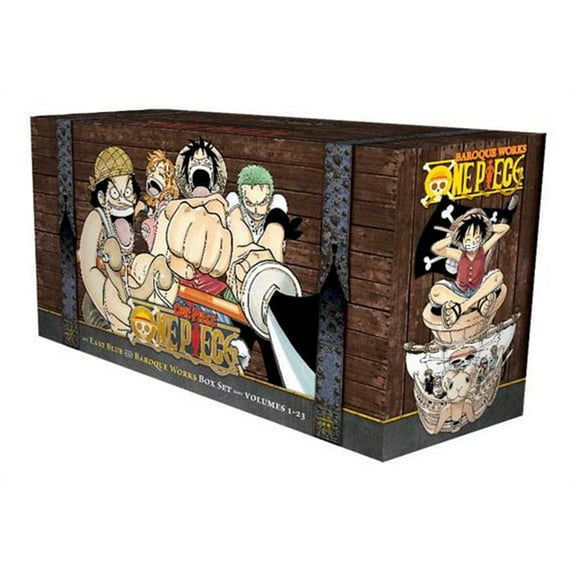 Pre-Owned One Piece Box Sets One Piece Box Set 1: East Blue and Baroque Works: Volumes 1-23 with Premium, Book 1, (Paperback)