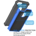 thumbnail image 6 of Apple iPhone 8 Case, iPhone 8 Cover, Njjex 2-Piece Shockproof Case For iPhone 8 4.7" Rugged Rubber Anti-Slip Plastic Hard Case Cover For Apple iPhone 8 (2017) 4.7"-[Blue/Black], 6 of 6