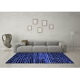 thumbnail image 3 of Ahgly Company Indoor Square Abstract Blue Modern Area Rugs, 4' Square, 3 of 4