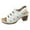 White, variant on Mostsola Sandals for Women 2025 Trendy Peep Toe Slingback Heels Boho Hollow out Lace up Dress Shoes