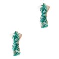 thumbnail image 2 of Guardoinrt Costumes With Unique Lace Applique Patch Beautiful Florals Applique Patch Blackish green 2Set, 2 of 6