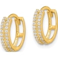 thumbnail image 3 of 14K Yellow Gold Madi K Cz Hinged Hoop Earrings Made In China gk1082, 3 of 6