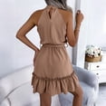 thumbnail image 5 of Afdoent Women's Dresses Sleeveless Summer Dress Wedding Guest Casual Beach Outfits Belted Fashion Beach Vacation Clothes, 5 of 6