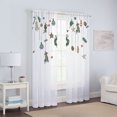thumbnail image 4 of Goory Rideaux de Noël Luxe 2 Pcs Draperies Texturées en Lin Décoration Maison Rideau de Fenêtre Poche de Tringle Style Chambre-6 L:41 Pouces x H:91 Pouces, 4 of 6