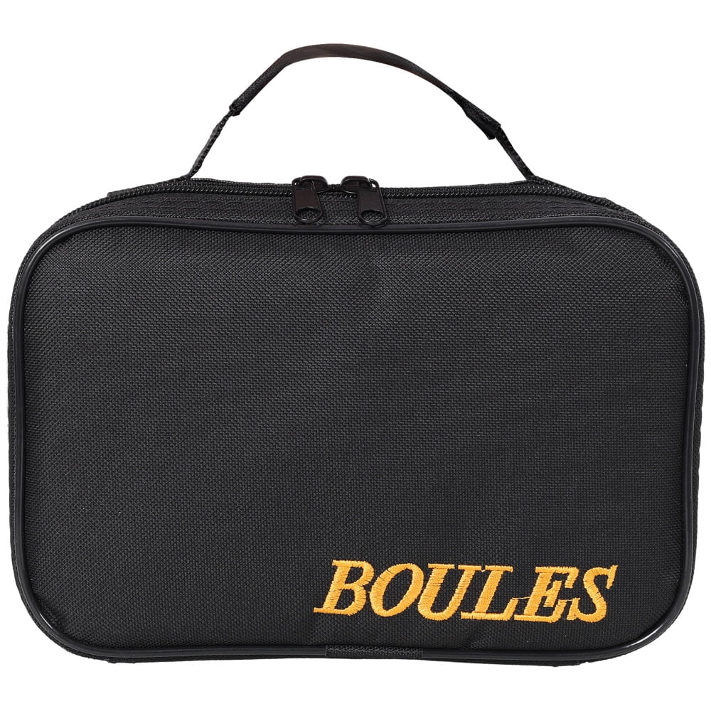Set of 6 Classic Boules Boccia Game 2.75in 1.5lb Metal Balls Wooden Jack Outdoor Lawn Backyard Beach Family Party Adult Precision Sport Measure Tool Heavy Duty Pattern Lines Tri Color Kit Play