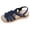 Blue, variant on Womens Roman Platform Gladiator Sandals Beach Trendy Casual Suede Open Toe Buckles Chunky Wedge Fisherman Dress Heels Comfortable Walking Shoes Summer Blue Size 6