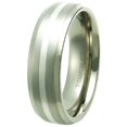 thumbnail image 1 of Bague en Titane à Incrustation Argentée Taille - 9, 1 of 1
