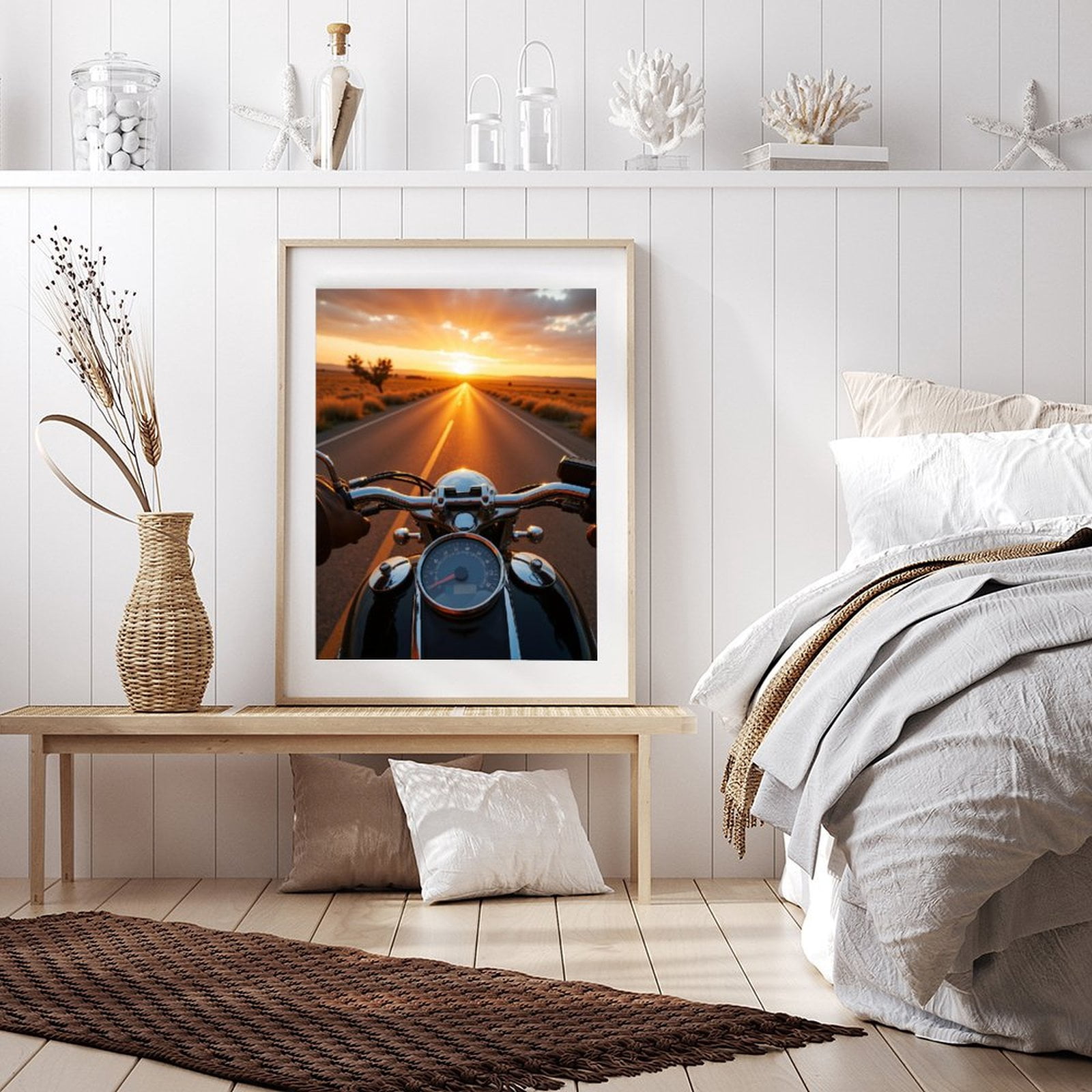 Diamond Art Kits for Adults - 5d Motorcycle Sunset Adventure Journey Diamond Painting for Adults, Diamond Art for Adults Beginners, Diamond Painting Kits for Adults for Home Wall Decor